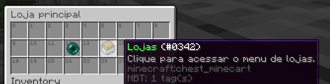 Menu de Lojas